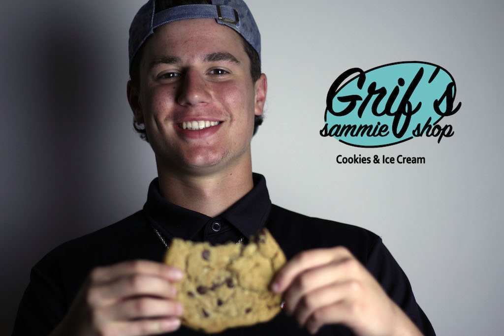 Sophomore Michael DiFiore recently beat the cookie-eating record at Grif's Sammie Shop in the Village at Allen.