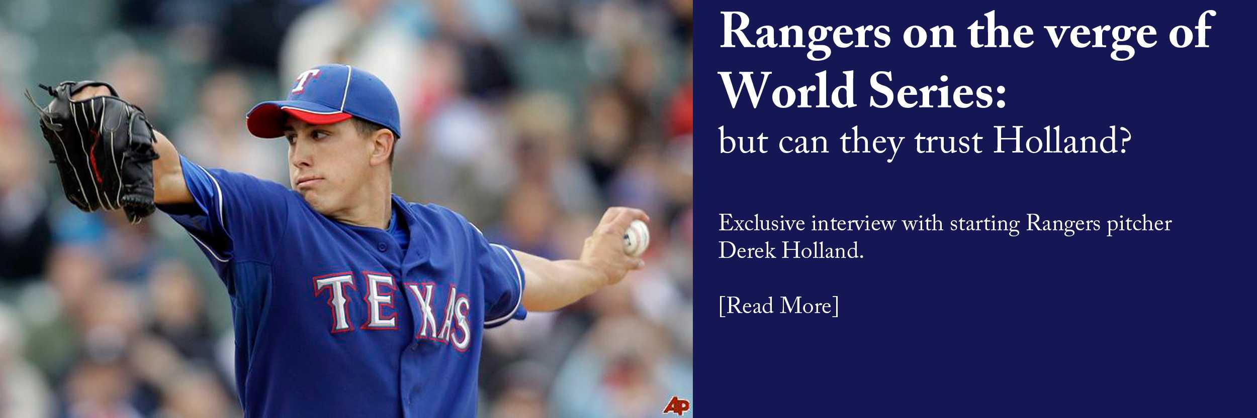 Can Holland bring Rangers to the World Series? – The Red Ledger