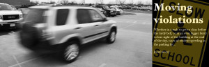 Moving violations in parking lot
