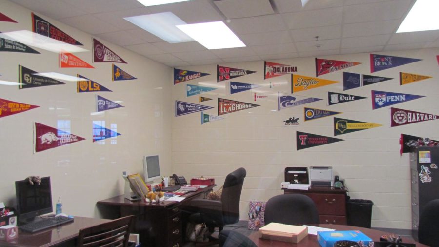 The college counselors office is located in the library.