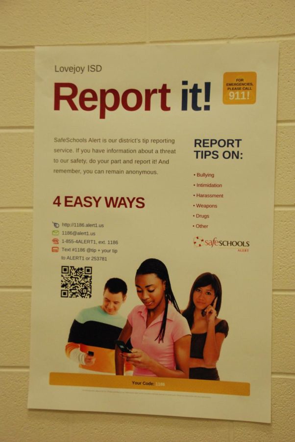 Whether+its+in+a+classroom+or+in+the+halls%2C+the+new+Report+it%21+posters+provide+information+that+allows+people+to+anonymously+report+bullying.