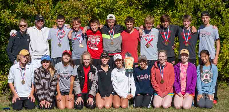 When all of the 4A racing was over, junior Chloe Tedder had finished in 8th place overall earning her an individual berth at next weekends State Championships, and the boys squad had finished in 3rd place giving them a berth as well. The State Championships will be held next Saturday, November 9th at Old Settlers Park in Round Rock, TX.