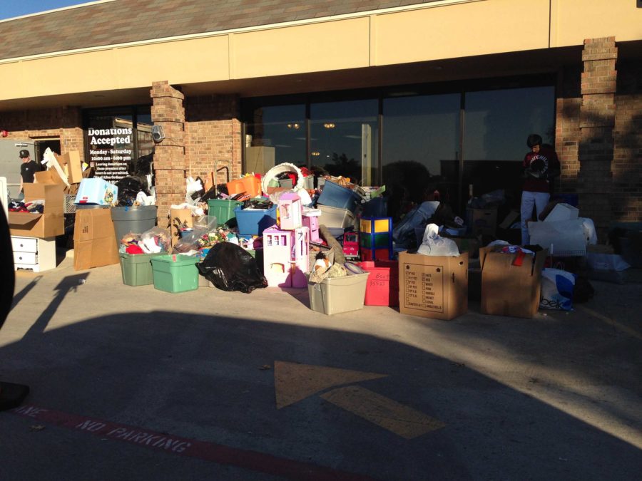 The Allen Community Outreach center always receives a large amount of donations during the Christmas season.