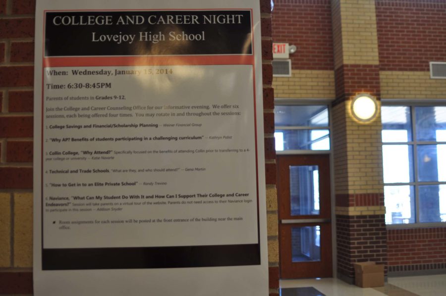 The college and career counselors will be holding the first annual college and career night on Wednesday, January 15.