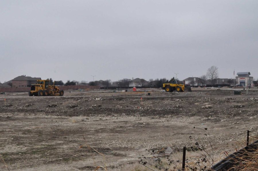 A lot at the northwest corner of the Stacy and Angel intersection is being developed for a new residential area.