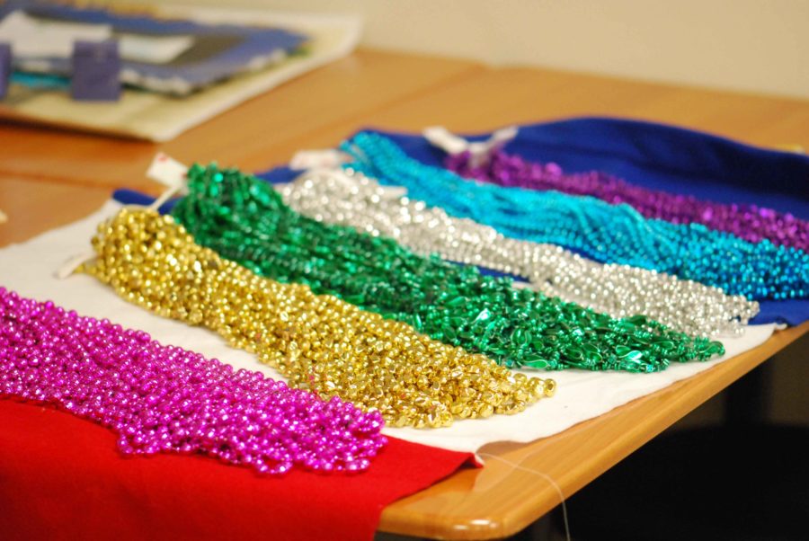 The French National Honor Society will be selling Mardi Gras beads to raise money. 