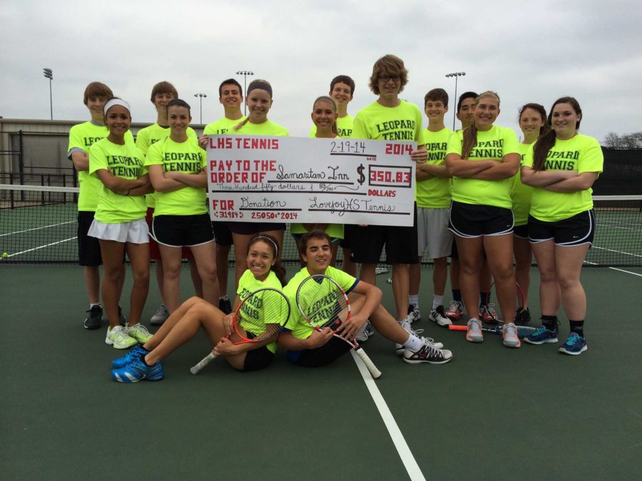 The+tennis+team+donated+10%25+of+its+%243508.25+profit+to+The+Samaritan+Inn+of+McKinney.