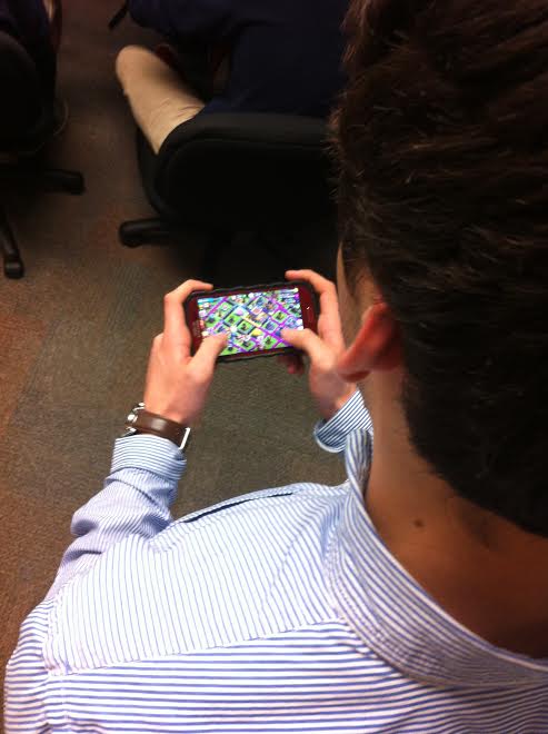 Clash of Clans is a popular game played among students, like senior Sam Aminzadeh. 