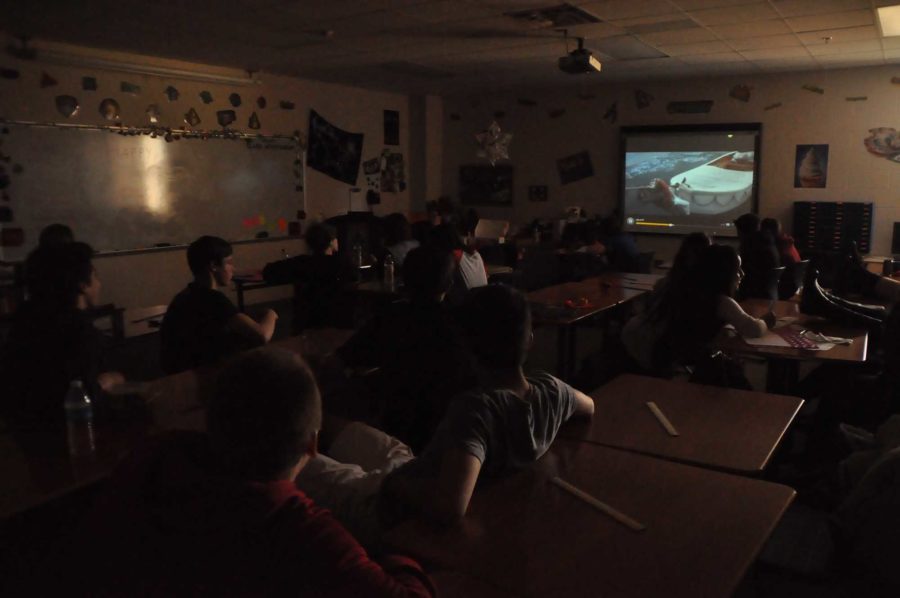 To celebrate March 14, or in other words Pi Day, Crystal Smiths geometry class is watching the Life of Pi and eating donuts. 