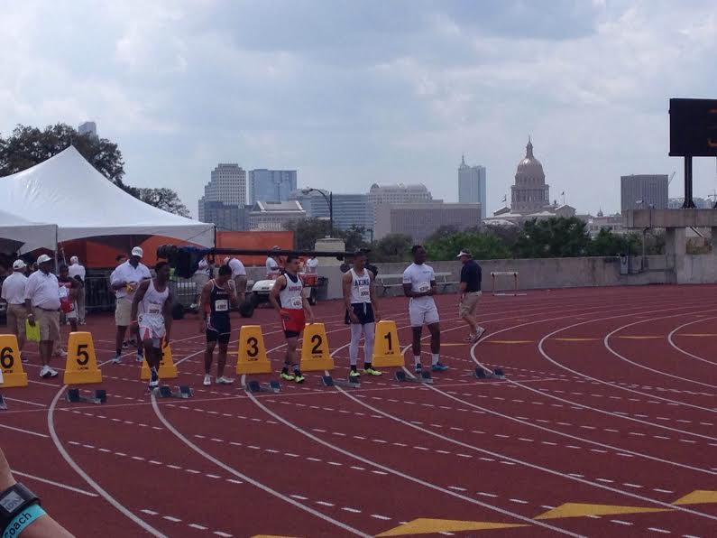 Four+students+traveled+to+Austin+to+compete+in+Texas+Relays.+Sophomore+Aaron+Fuller+was+one+of+the+four+and+finished+third+in+his+heat.+