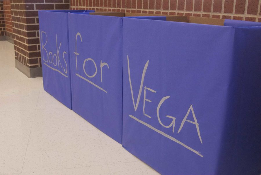 The Student Council is hosting a book drive at Vega Elementary on Thursday, May 1 from 6 p.m. to 7 p.m. Volunteers need to arrive at 5 p.m.