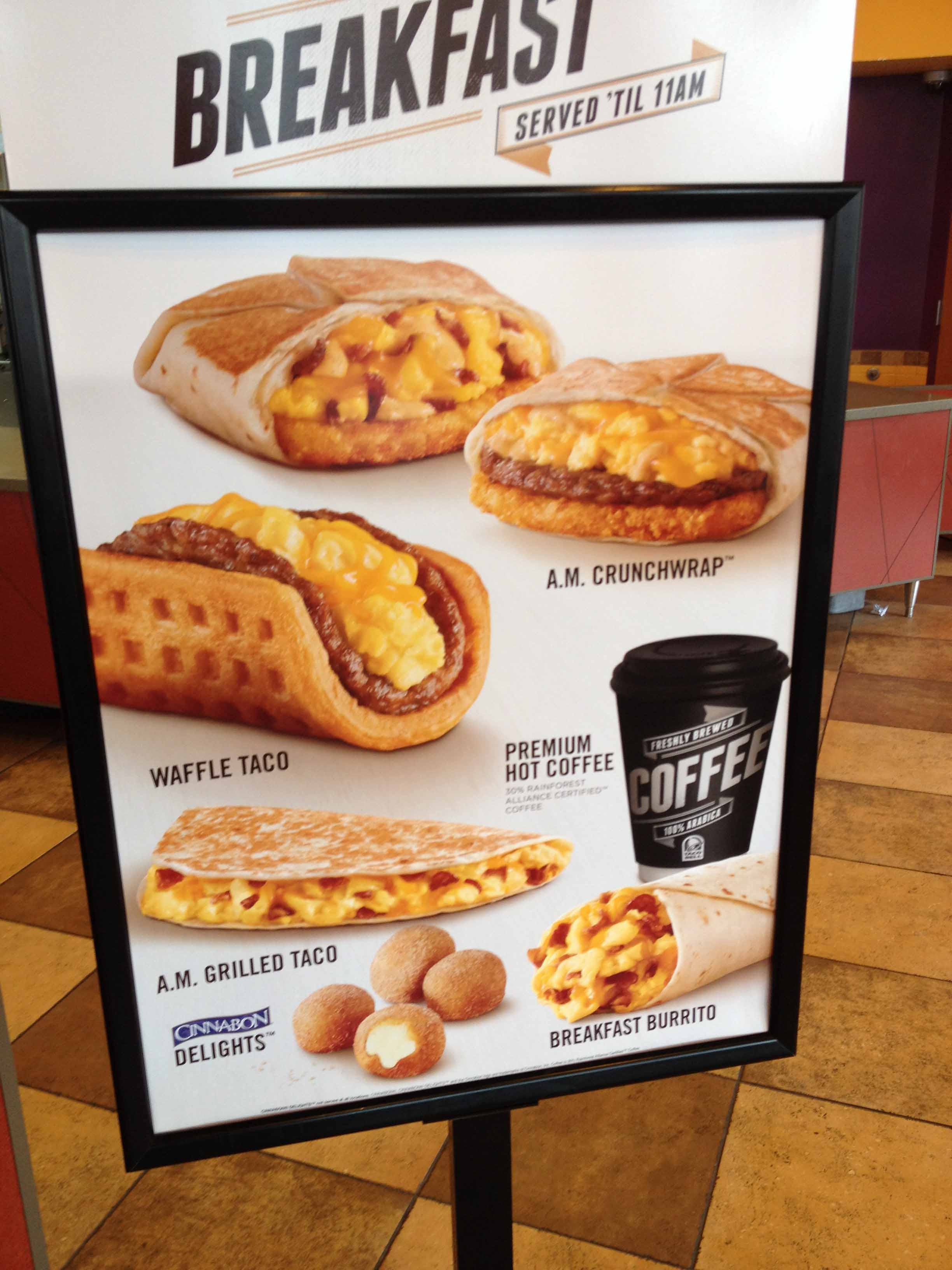 Taco bell breakfast deals hours