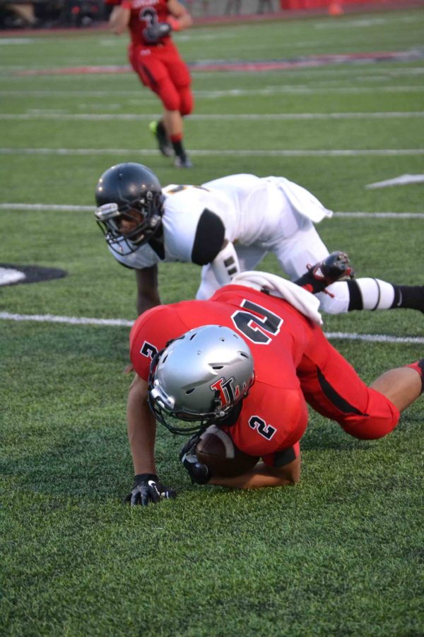 Junior Aaron Fuller playing a home game last season. 