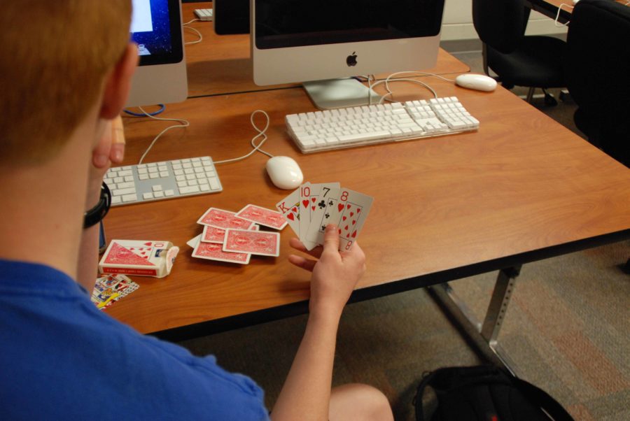 Adminstration has banned the use of playing cards during class due the the fact that its distracting for students. 