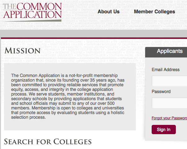 The Common App allows juniors and seniors to apply to colleges throughout the United States with ease.
