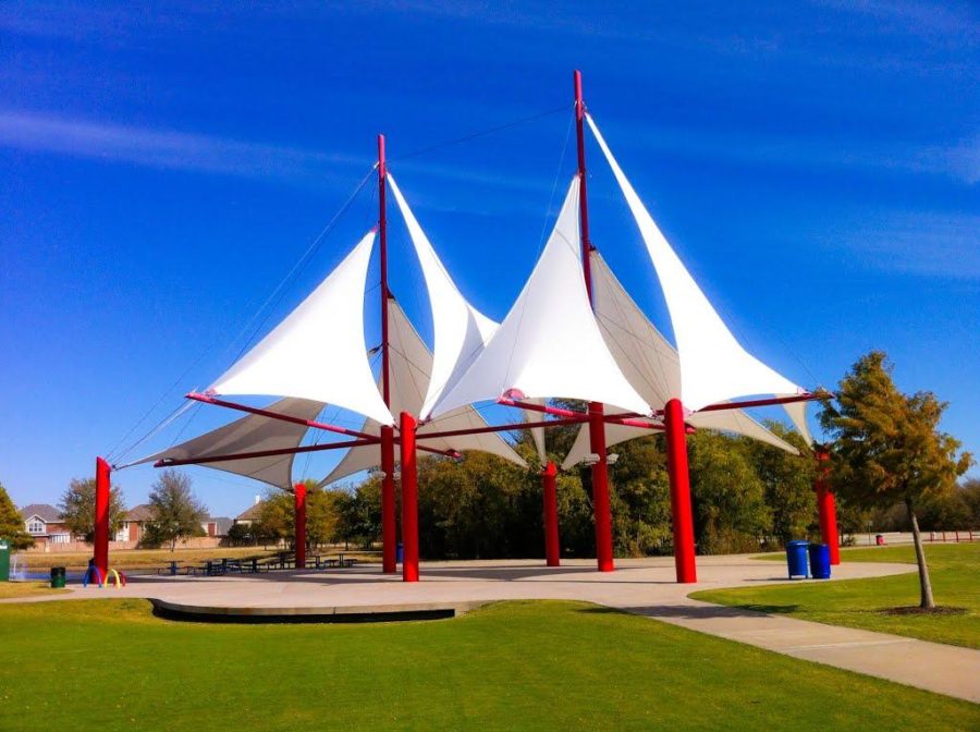 Known for its red masts and tall sails, Celebration Park is a landmark in Allen.