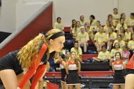 Lexie Smith stands ready to receive the next serve.