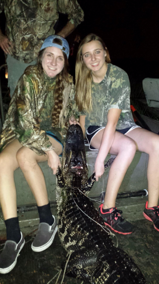 Sophomore Sydney Hess traveled to Florida to hunt alligators.
