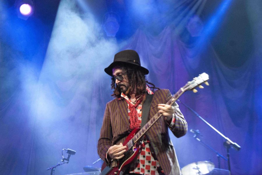 Lead guitarist Mike Campbell plays with Tom Petty and the Heartbreakers