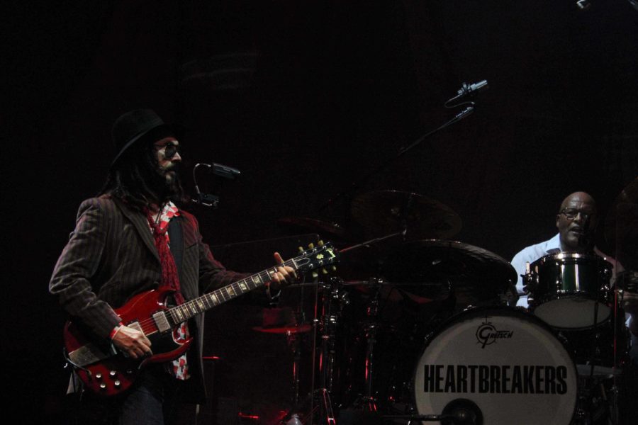 Lead guitarist Mike Campbell and Drummer Steve Ferrone play as part of Tom Petty and the Heartbreakers