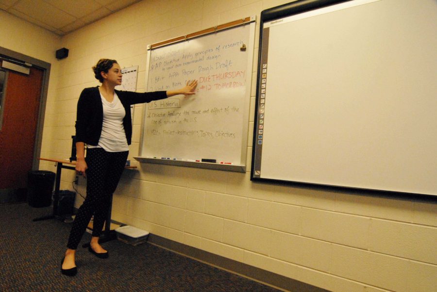 Psychology teacher Elyse Hall is one of many teachers who will say say goodbye to the campus at the end of this school year.