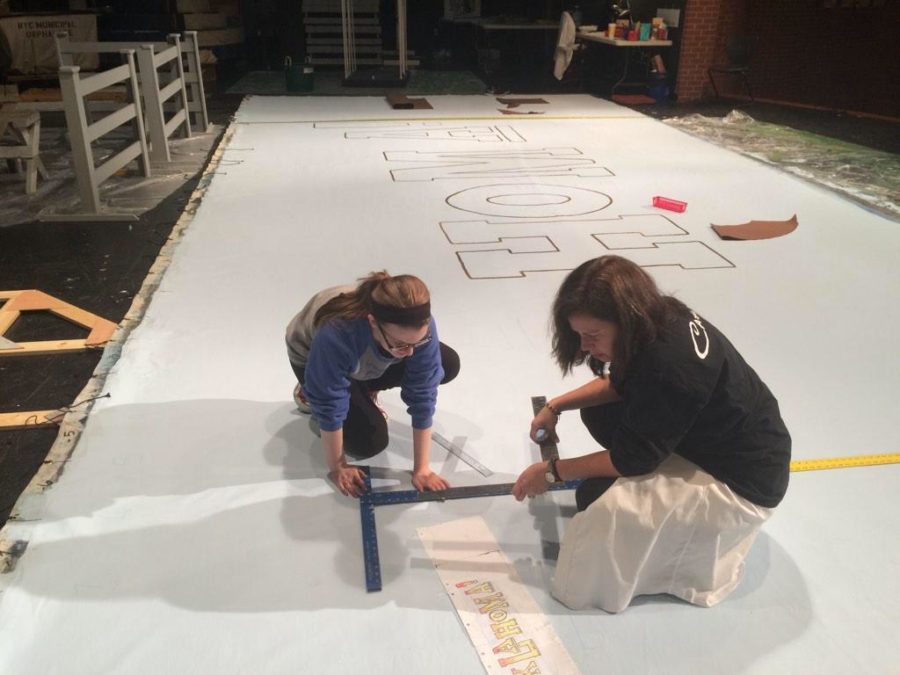 The district is officially on break but theatre tech students are still working on the set for their new play Oklahoma.
