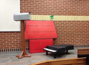 Charlie Brown and the Peanuts will be performing live at the Fine Arts Festival in the student directed play A Charlie Brown Christmas at 2:00 p.m. and 2:30 p.m. in the Lecture Hall.