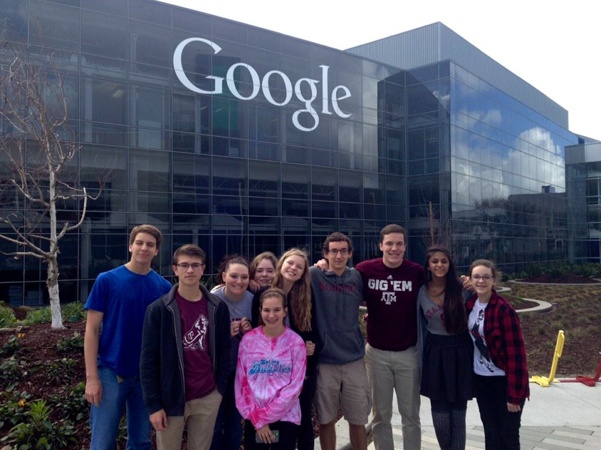 Students+who+participated+in+the+Stanford+debate+trip+had+the+opportunity+to+tour+Google+Headquarters+in+California.+After+arriving+home+from+the+trip%2C+the+team+was+met+by+a+TV+crew+in+the+airport.