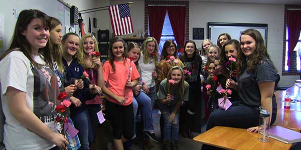 Sending Valentines Day flowers to each of her female students  English teacher Cheryl Anderson wanted each of them to know they were important. 
It took me years and years to realize that I was special and I wanted all of my girls to know that they are special as well, Anderson said. Even if someone in the school didn’t send them one.”
