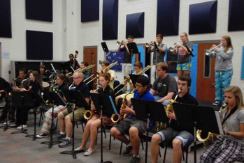 Band prepares to visit Saint Louis on a field trip.