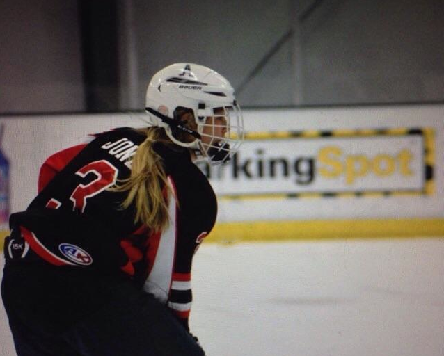Sophomore Sydney Jones plays for the school hockey team which is usually male dominated. 