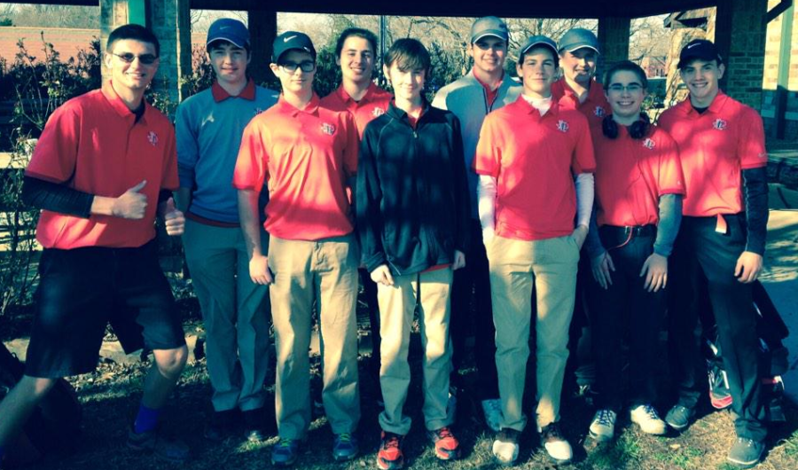JV/Developmental boys at Oak Hollow on February 18. The varsity golf team is preparing for a tournament on March 23.