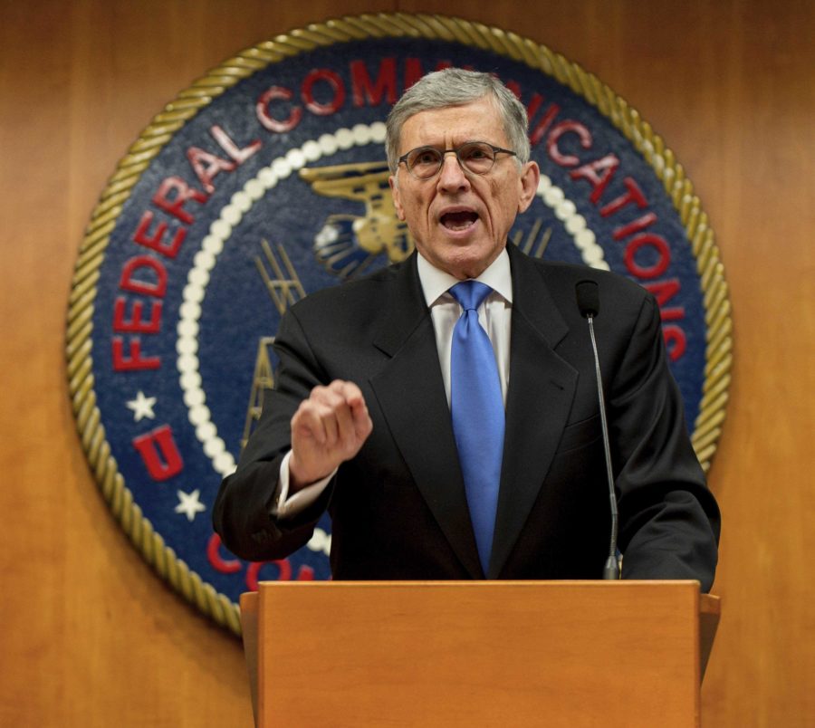 Federal Communications Commission Chairman Tom Wheeler makes a statement during the FCC vote on net neutrality on Thursday, Feb. 26, 2015, in Washington, D.C. (Brian Cahn/Zuma 