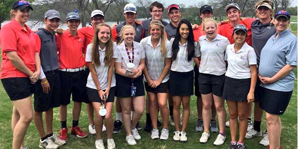 In a busy week for Leopard athletics the golf team poses for a team picture after the completion of the District 10-5A tournament. Also competing this week in districts, tennis and track and field.