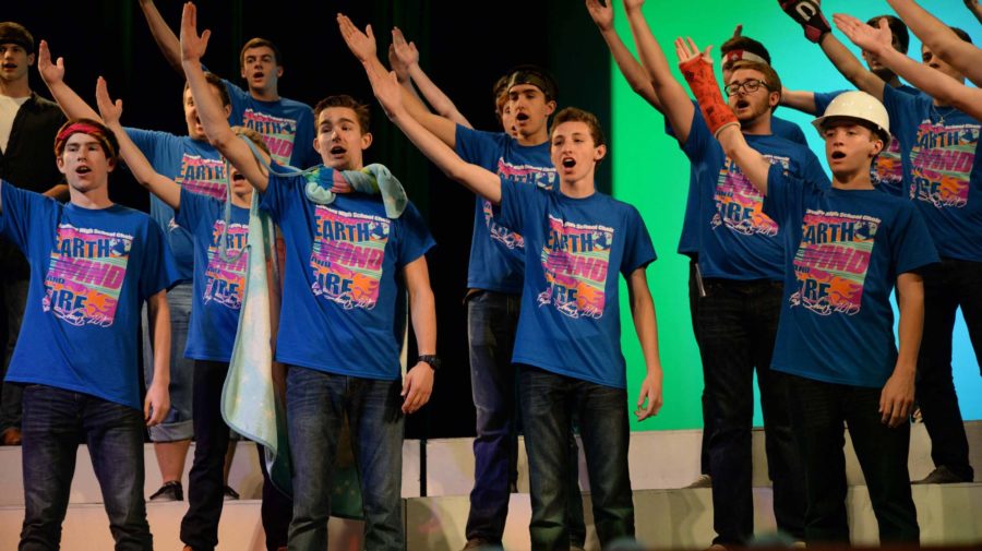 The varsity choir men perform "I'll Make a Man Out of You", from Disney's Mulan.