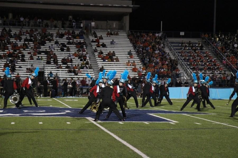 Marching Band performing at the McKinney North game in 2014.