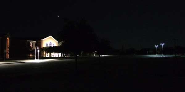 Due to expansion of the school, construction crews have had to temporarily turn off many of the lights in the front parking lot leaving things dark at night.