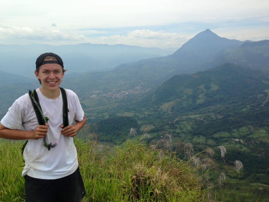 Senior Alec Arbabi is currently studying at The Columbus School as part of a study abroad program. Above he is pictured in front of the mountains in Medellin.