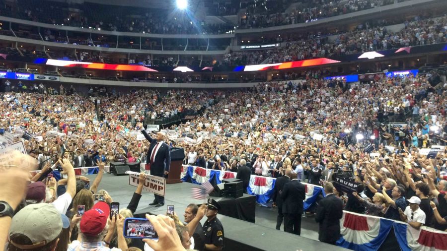 Trump held a rally at the American Airlines Center for his 2020 presidential campaign on Sept. 14 .