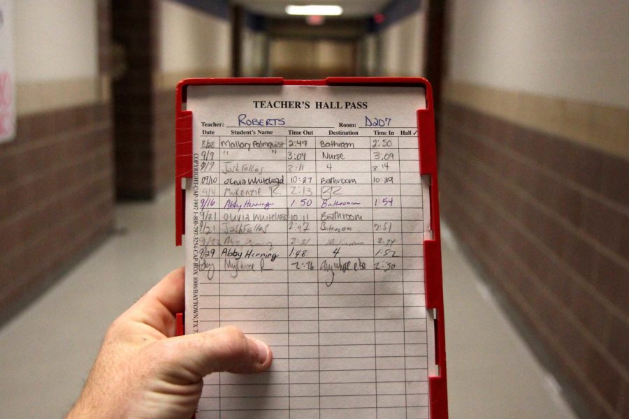 Some teachers have implemented a new bathroom pass policy in attempt to regulate students time away from class.