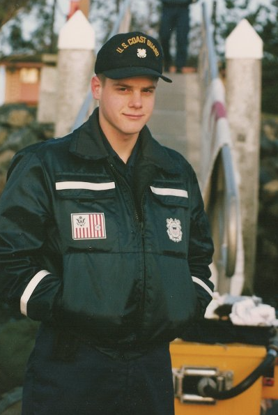 Sawyers in his Coast Guard uniform. 