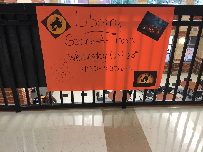 The library will host the first ever scare-a-thon event on Wednesday from 4:30-5:30 p.m. This will include food, scary stories, and a campfire.