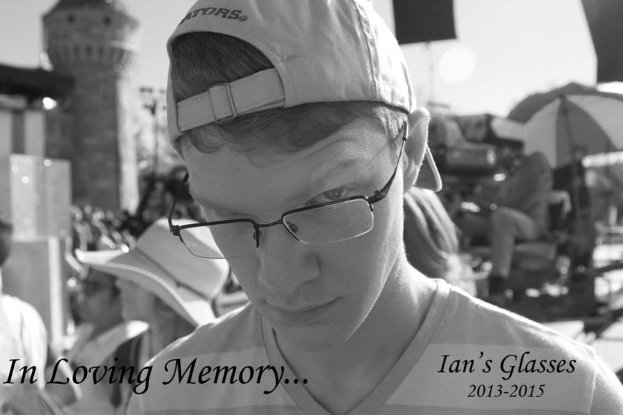 On Nov. 14, Ian Raybon tragically lost his glasses to the waters of the Disney Boardwalk. Despite all the magic of Disney, the glasses could not be saved. This photo is dedicated to his lost glasses, James.