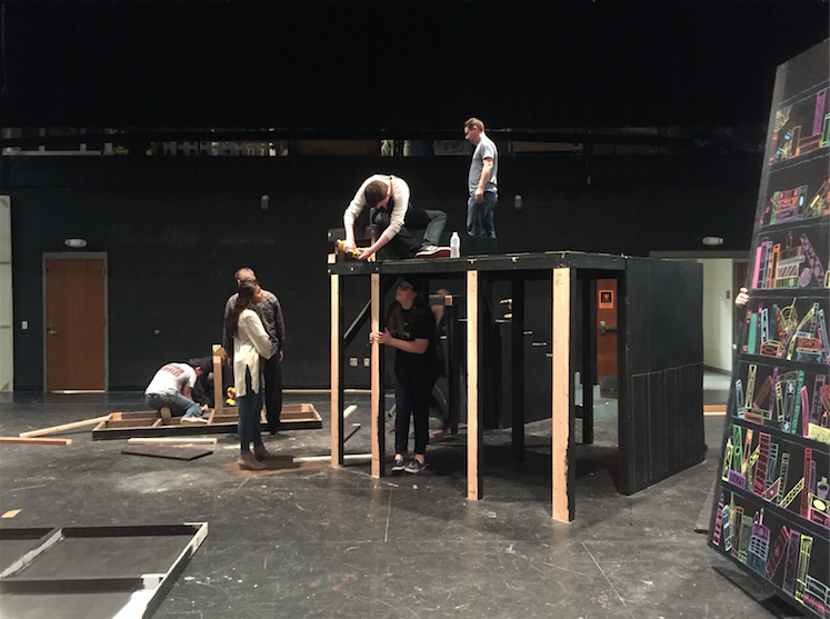 Students+spent+3+weeks+constructing+the+set+for+The+Book+of+Everything%2C+this+years+production+show.+However%2C+within+an+hour+of+the+closing+of+the+show%2C+the+set+had+been+completely+torn+down+and+put+away%2C+a+process+called+striking.+