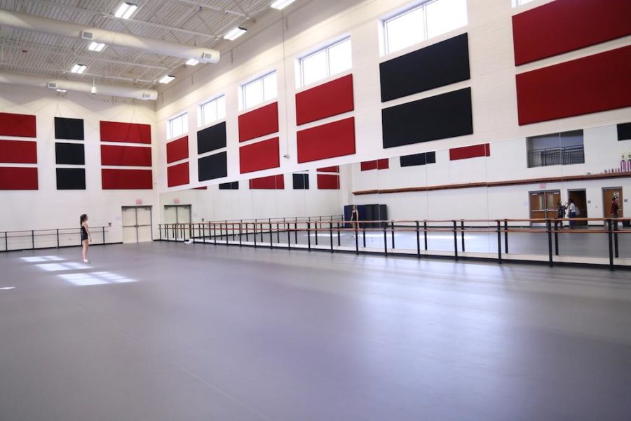 Additions to the school have been under construction for months, but now the west wing, the new fine arts rehearsal space, has been completed.