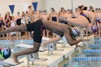 Senior Ben Ominara is one of several Leopards competing at the district swim meet today at Carrolton Farmers Branch.