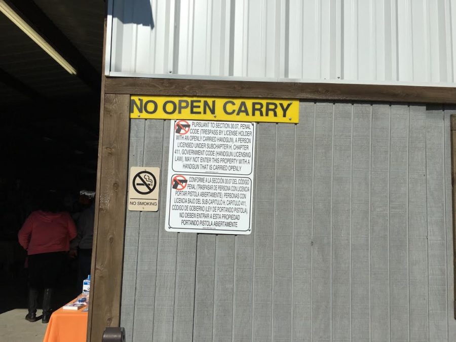 At McKinney trade days local gun owners are prohibited by many businesses from openly carrying weapons.