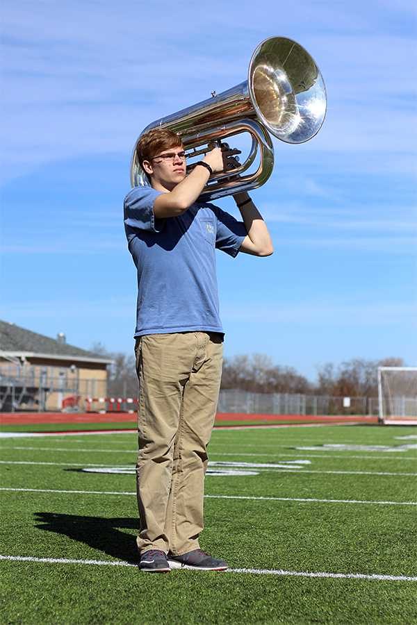 Junior Jacob Oates is an alternate for the Boston Crusaders, a part of Drum Corp International.