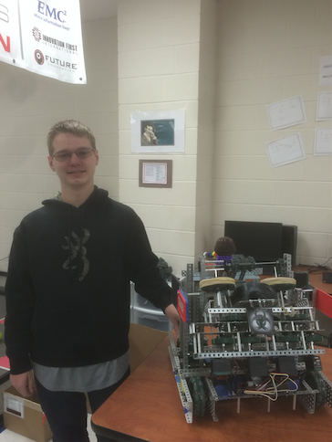 Junior Hunter Tombaugh will be traveling to robotics regionals on Saturday to compete in Greenville.