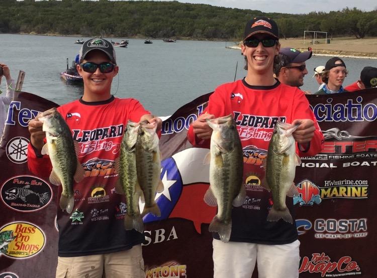 The Harrison brothers, Sam (left) and Hank (right), plan to make a trip down to the state fishing tournament for the second time to represent Leopard Fishing.